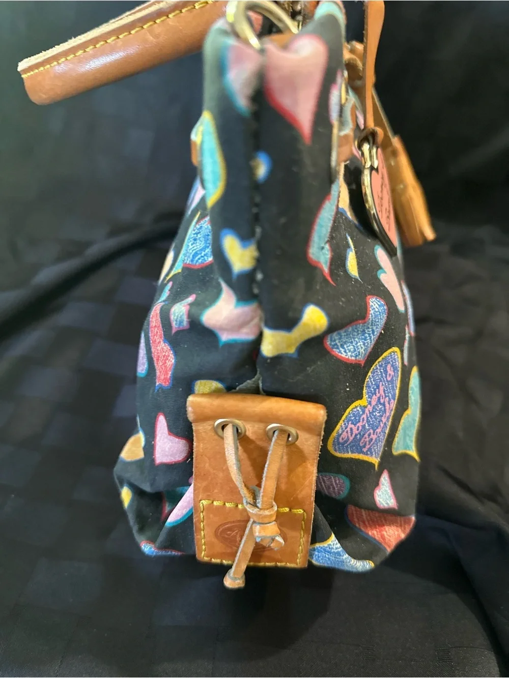 Dooney & Bourke Lindsay Lohan “Hearts and Charms” Tassel Tote Bag